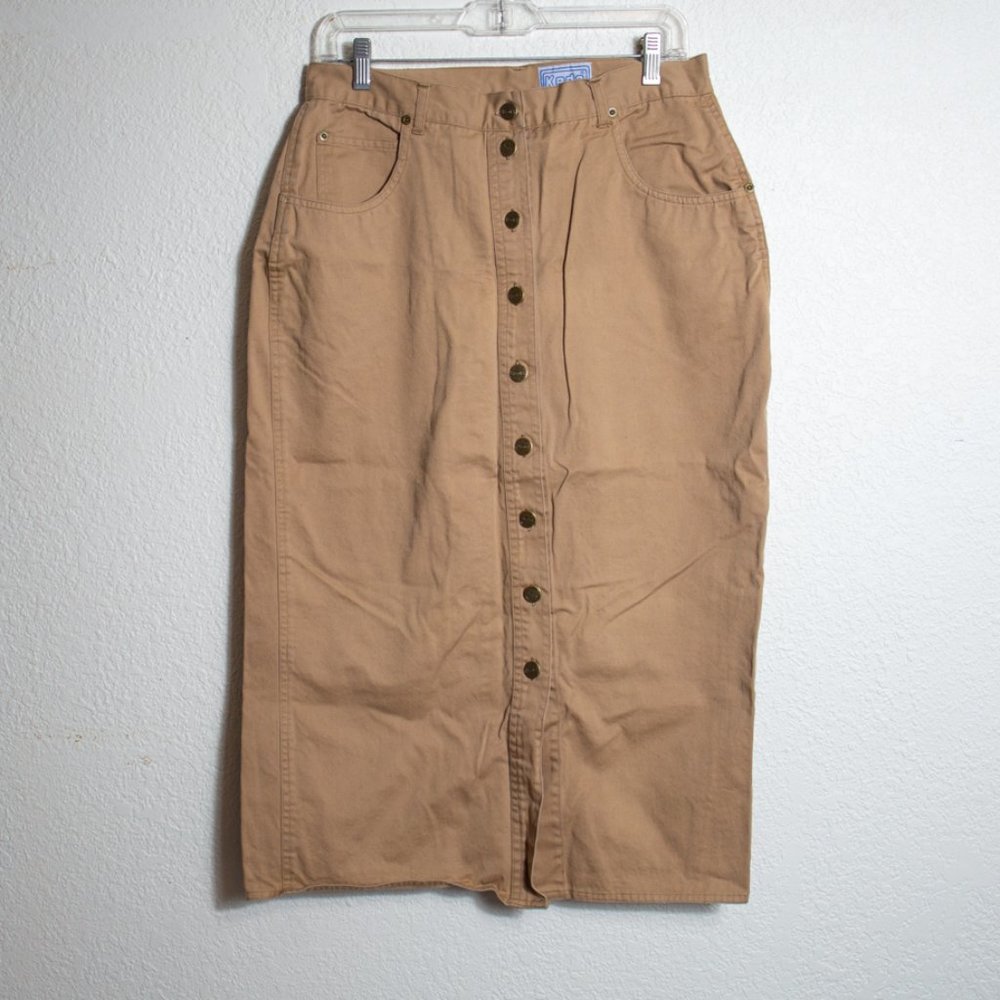 Vintage 80's Keds Button Down Skirt Size 14